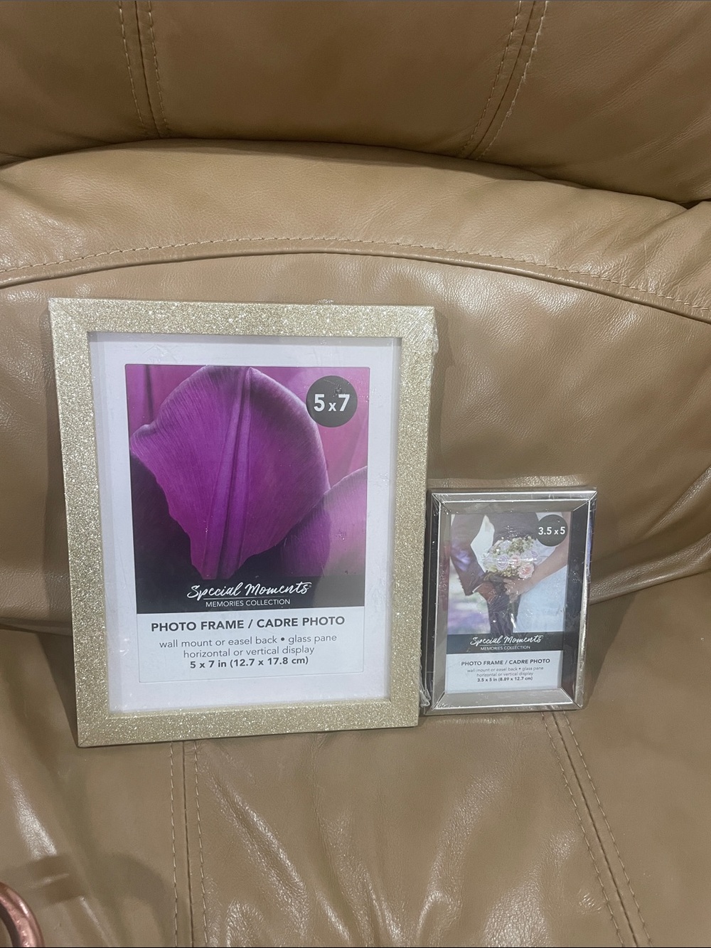 Special Moments Glitter Photo Frame - Cream Sparkle and silver